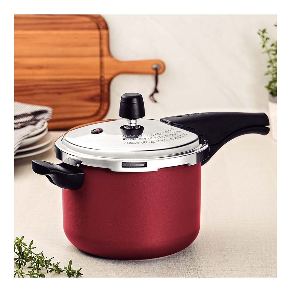 Olla Presión Tramontina Aluminio Y Teflón 6 Lts - Imagen 3