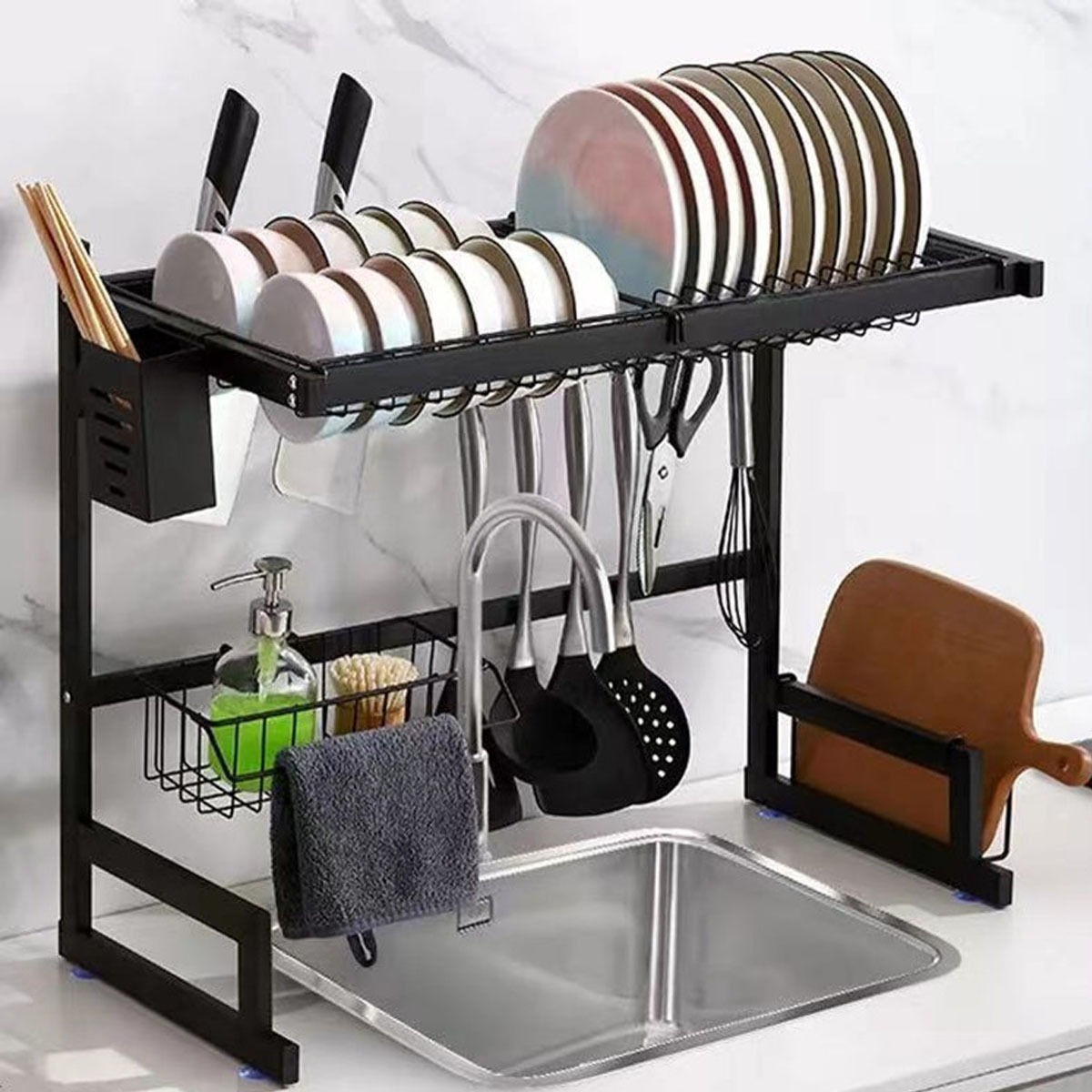 Escurridor Vasos Platos Cubiertos 65 Cm Inoxidable Premium - Imagen 2