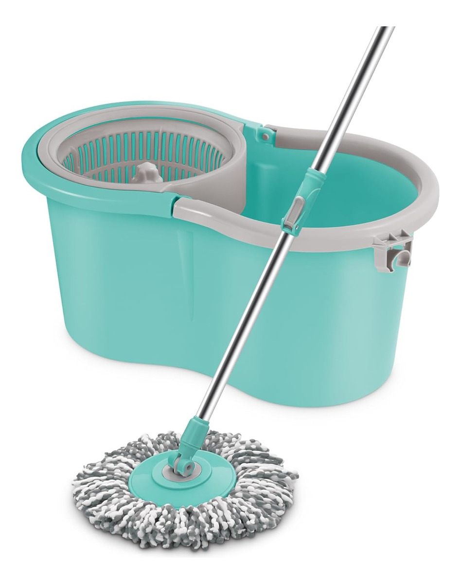 Mopa Balde Lampazo Centrifuga Giratoria Limpieza Hogar Piso - Imagen 4