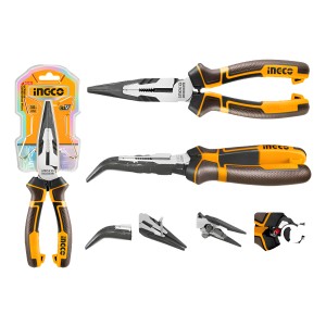 Pinza Punta Doblada 160mm 6 Cr-v Ingco Hhbnp28160