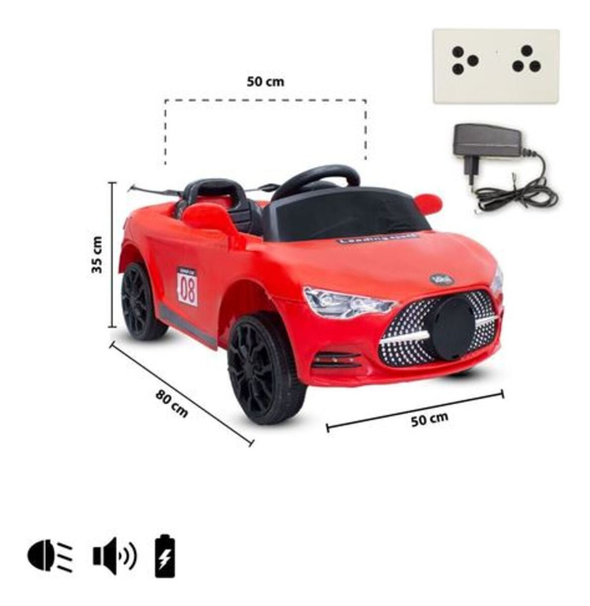 Auto A Batería Control Remoto Luz Sonido Música App Celular - Imagen 10