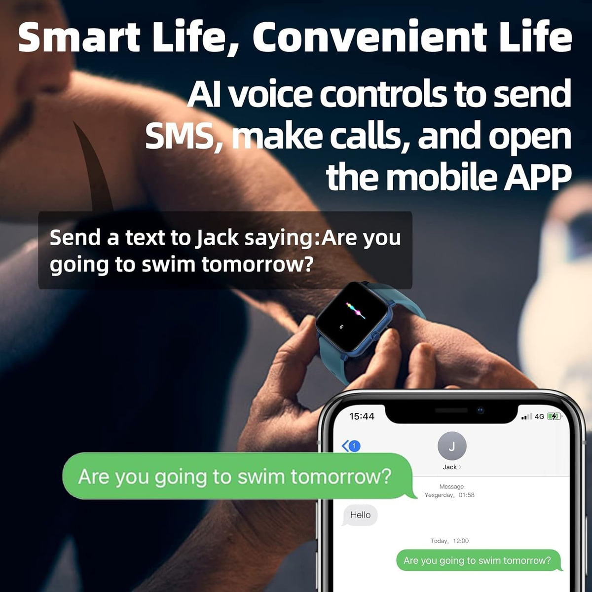Smartwatch Tlc Mvefoit 1.7 Metal Resistente Al Agua - Imagen 12