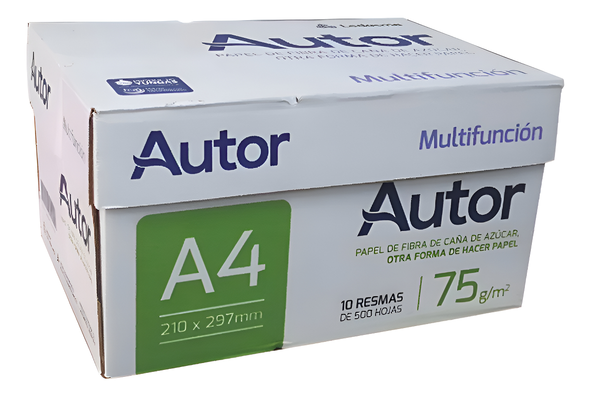 Resma Autor A4 Multifunción De 5000 Hojas De 75g Blanco 10u