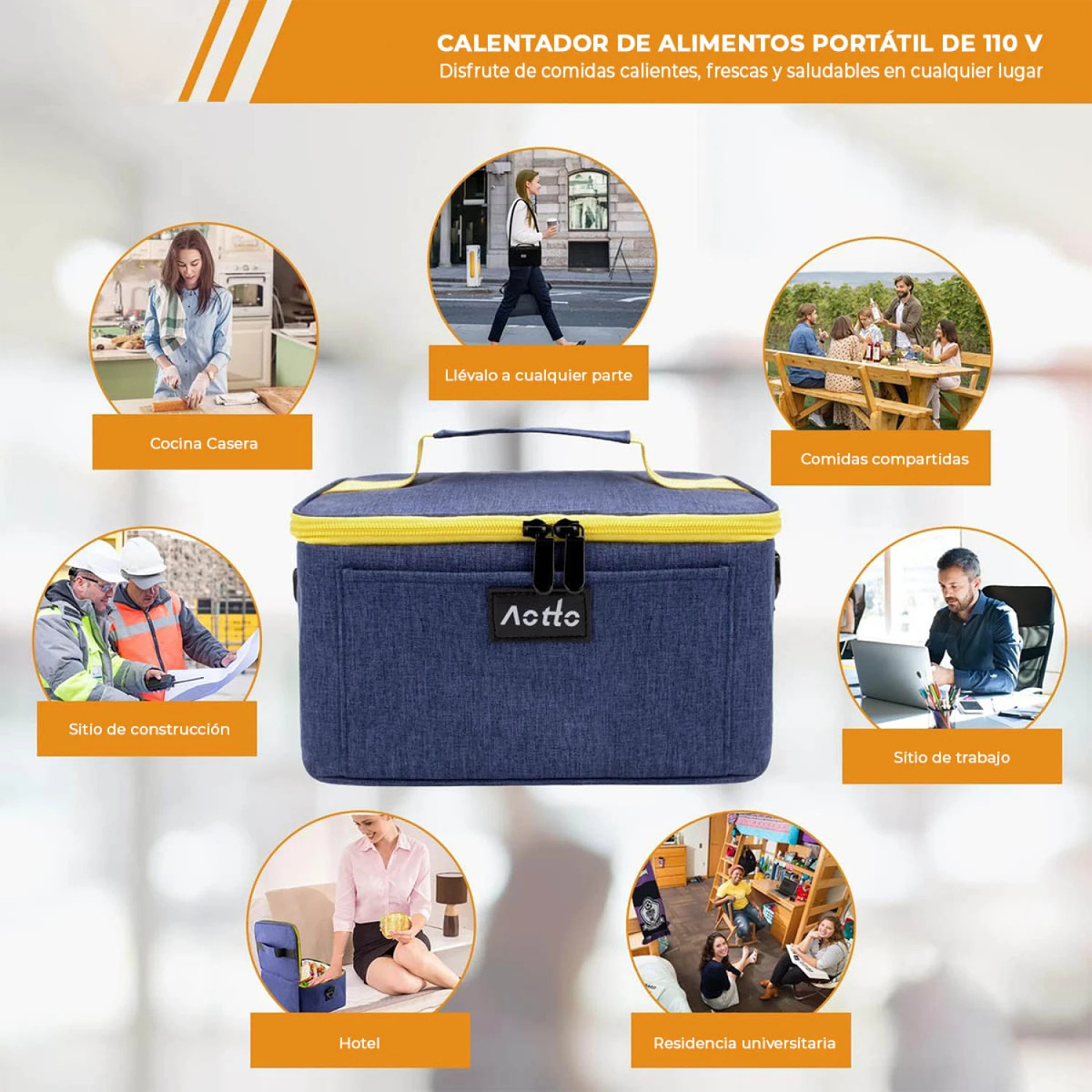 Set De Lunchera Vianda 2pisos Tupper+ Botella 600ml - Imagen 4