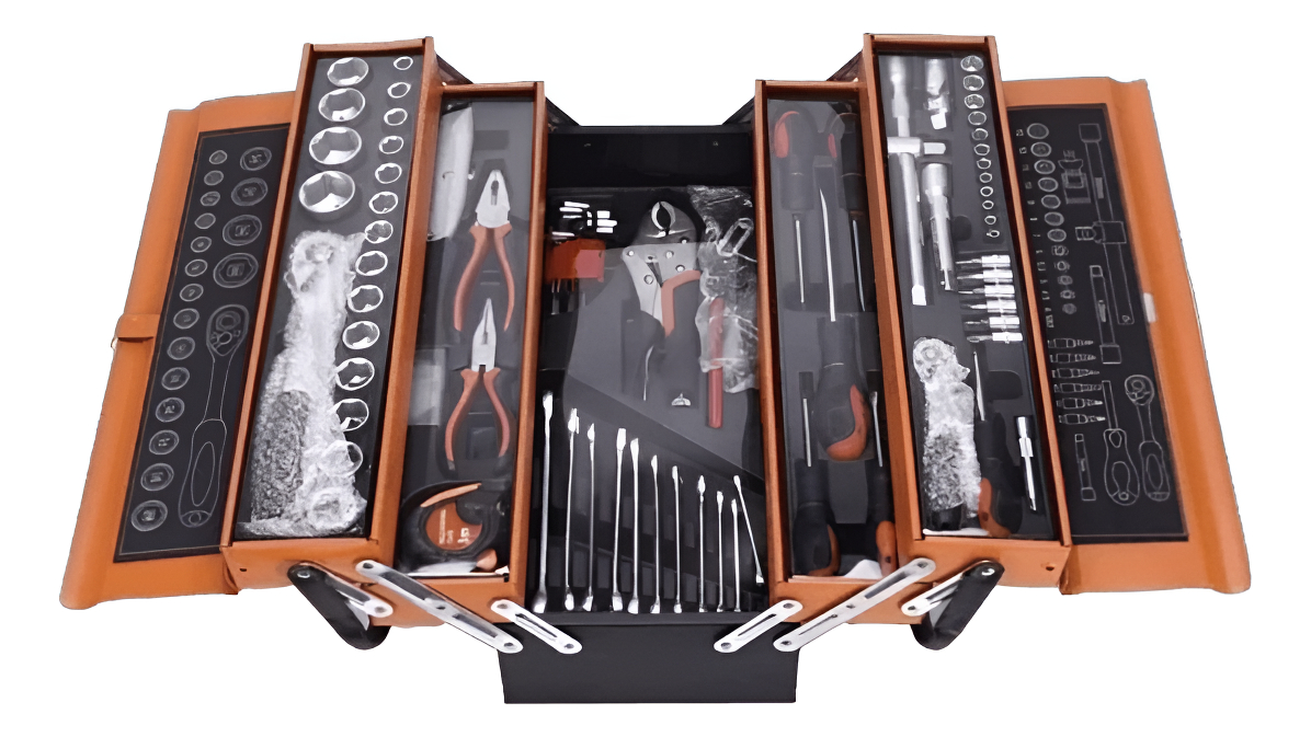 Kit Caja Valija Metalica Con Herramientas 85 Piezas