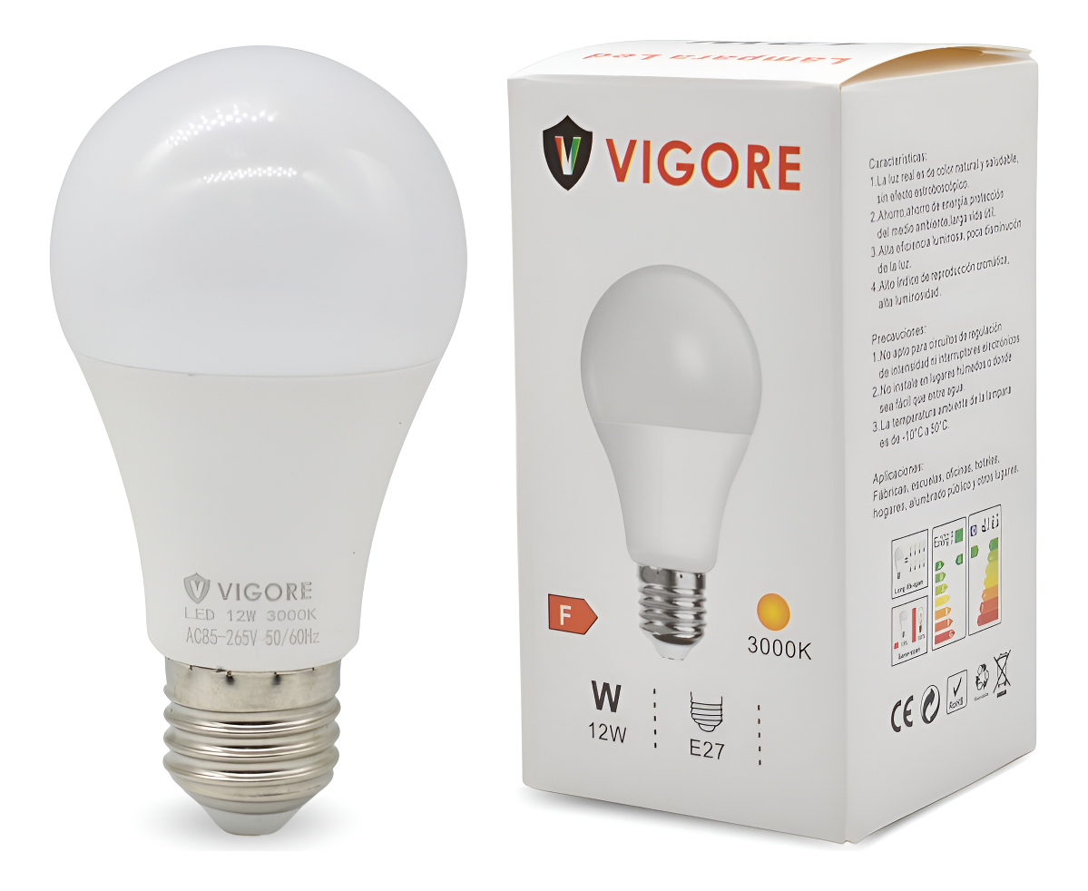 Lámpara De Luz Led Vigore 12w Luz Cálida Y Fria