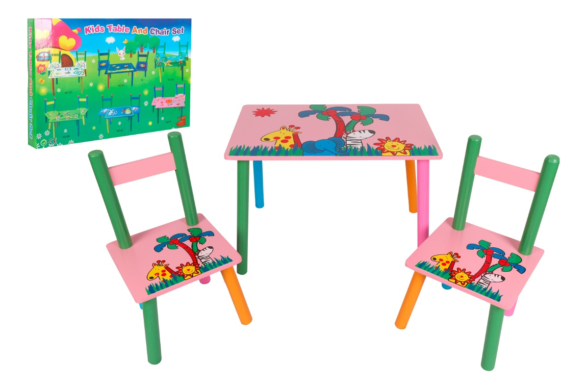 Set De Mesa Con Sillas Infantil Con Diseño Animalitos - Imagen 4