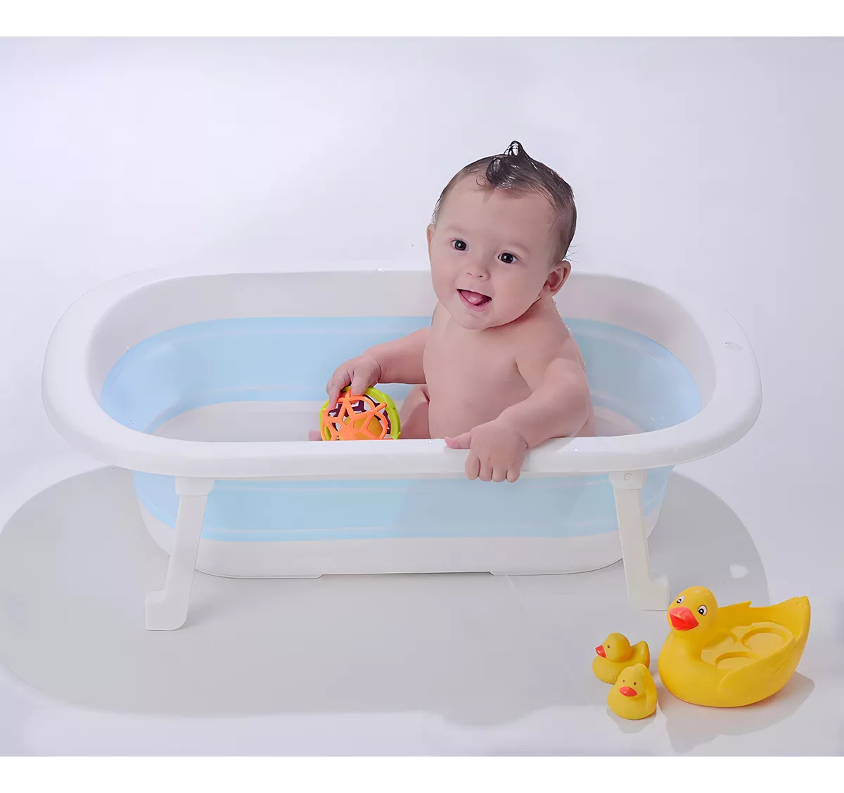 Bañito Bañera Baño Bebés Niños Plegable Antideslizante - Imagen 4