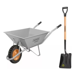 Carretilla Cuadrada Rueda Maciza 65lts Tramontina LG Gris