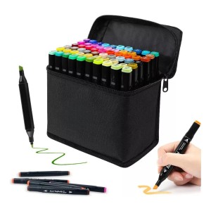 Set 60 Marcadores Colores Plumones Acrílicos punta