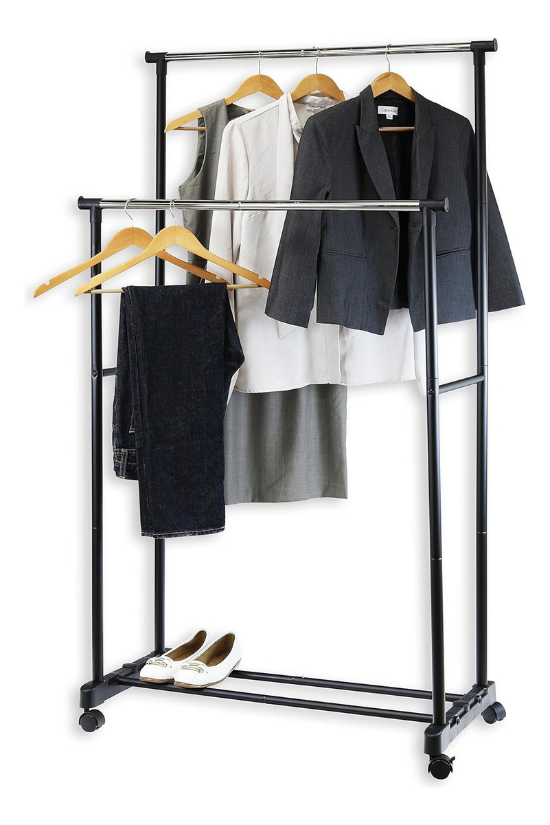 Perchero Extensible Doble Metálico Regulable Resistente - Imagen 5