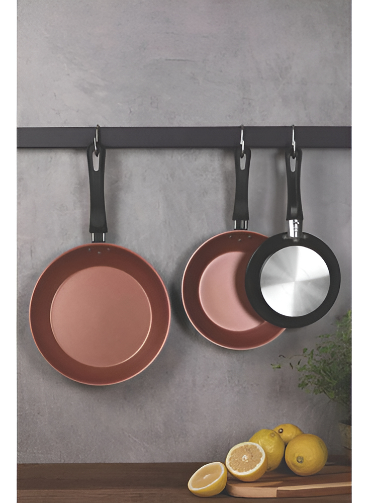 Juego De Sartenes Tramontina Caribe 3 Piezas Color Negro - Imagen 2