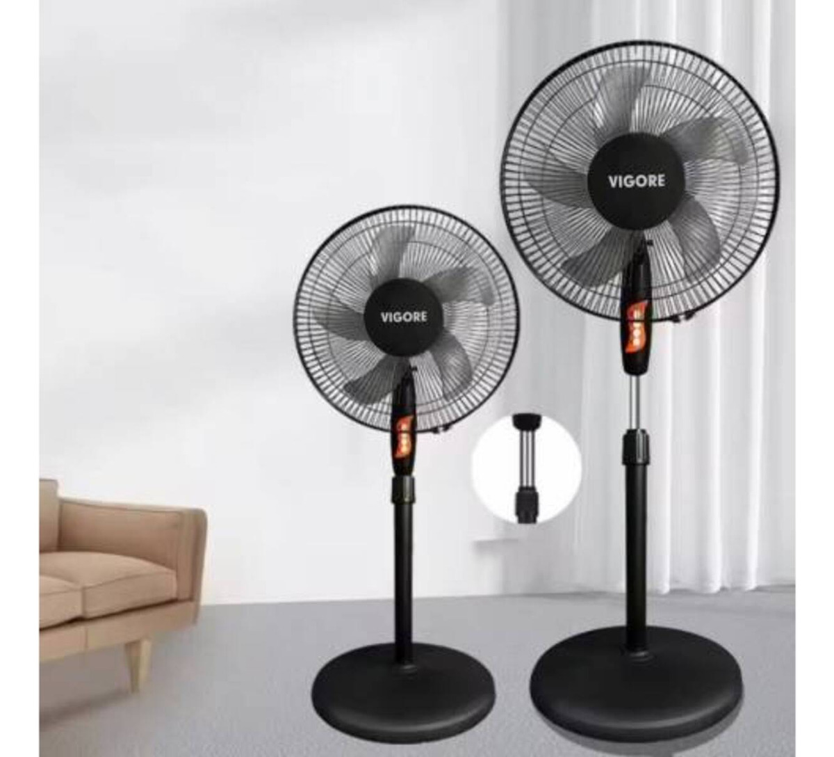 Ventilador De Pie Giratorio 16 Vigore 3 Velocidades 120cm - Imagen 2