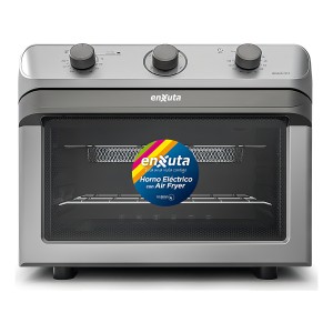 Horno Eléctrico Y Freidora Sin Aceite Henxaf2735t Enxuta Eh Color Plateado
