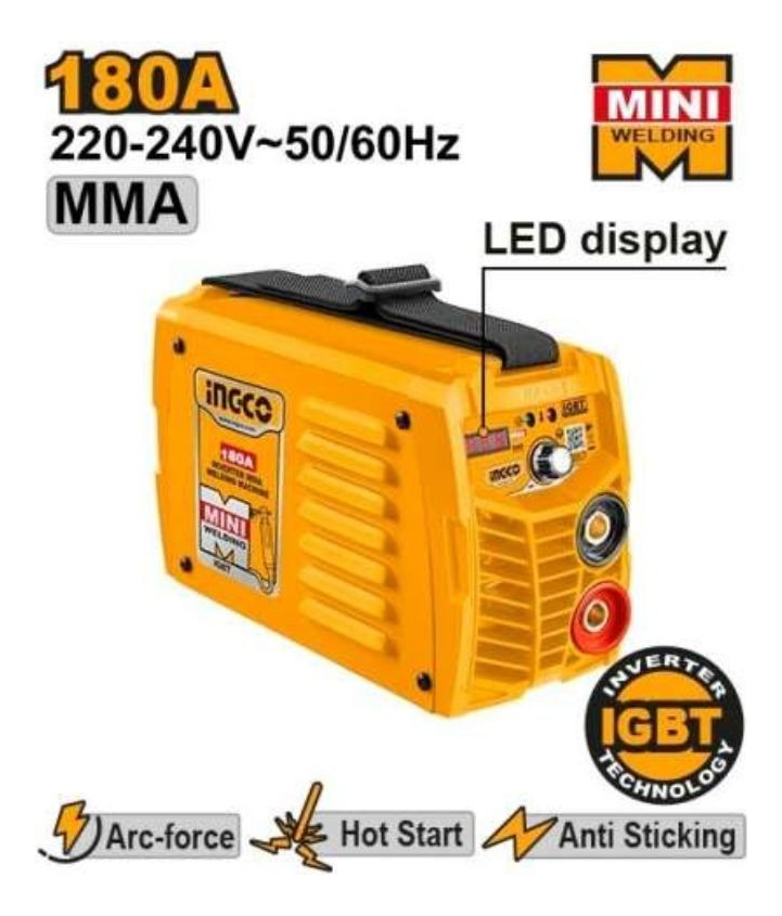 Soldadora Inverter 180amp Mma Ingco Mma18058 - Imagen 2