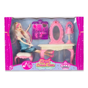 Muñeca Aparador Juguete Con Silla Y 11 Accesorios