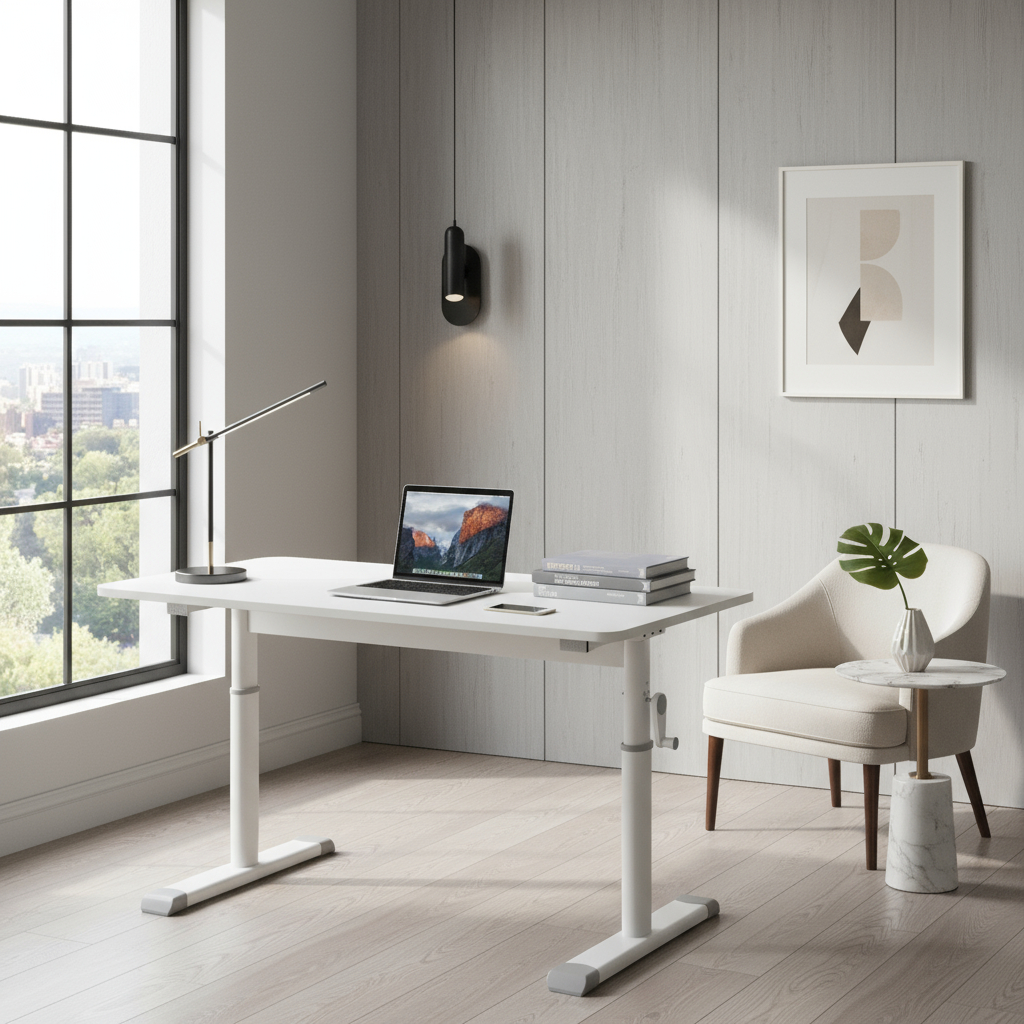 Escritorio Mesa Elevable Manual Gamer Maxima Comodidad