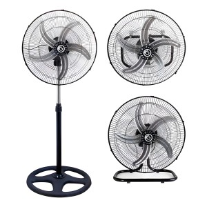 Ventilador 3 En 1 , 5 Aspas De Metal, Potente Y Silencioso, Diseño Versátil, X1 Unidad, Color Negro, Alta Calidad