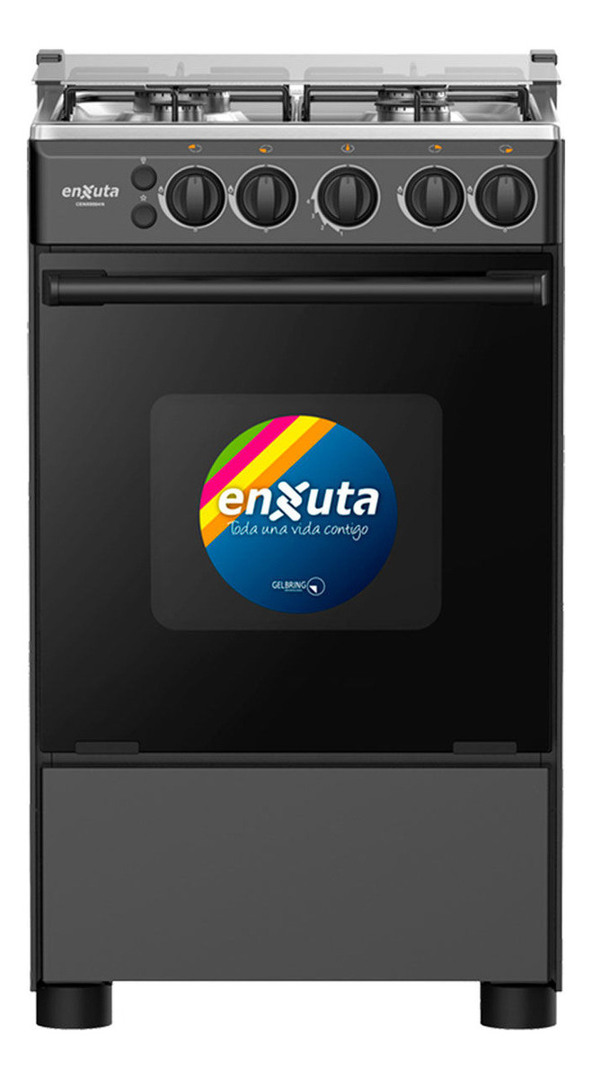 Cocina Super Gas Enxuta Cenx9504n 4 Hornallas Luz En Horno - Imagen 2