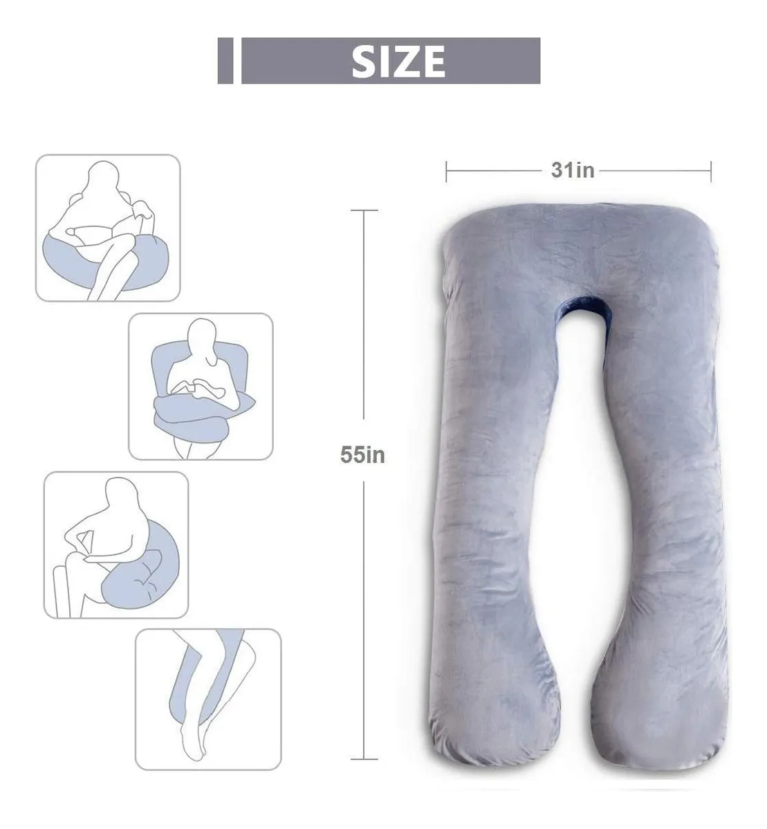 Almohadon Para Cuerpo Entero Forma U - Imagen 8