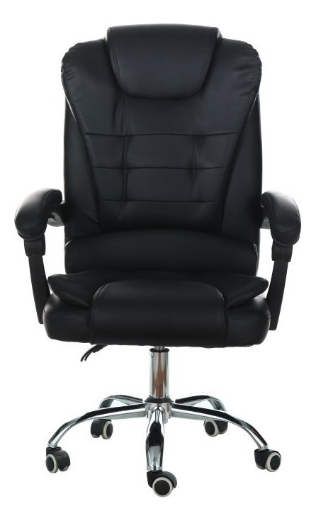 Silla Ejecutiva Giratoria Negro Que Sal R07 Base Cromada Erg - Imagen 3