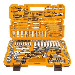 Set Kit 156 Herramientas Maletin Ingco Cromo Vanadio Racing