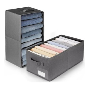 Caja Organizadora Ropa 9 Espacios Plegable Apilable Armario