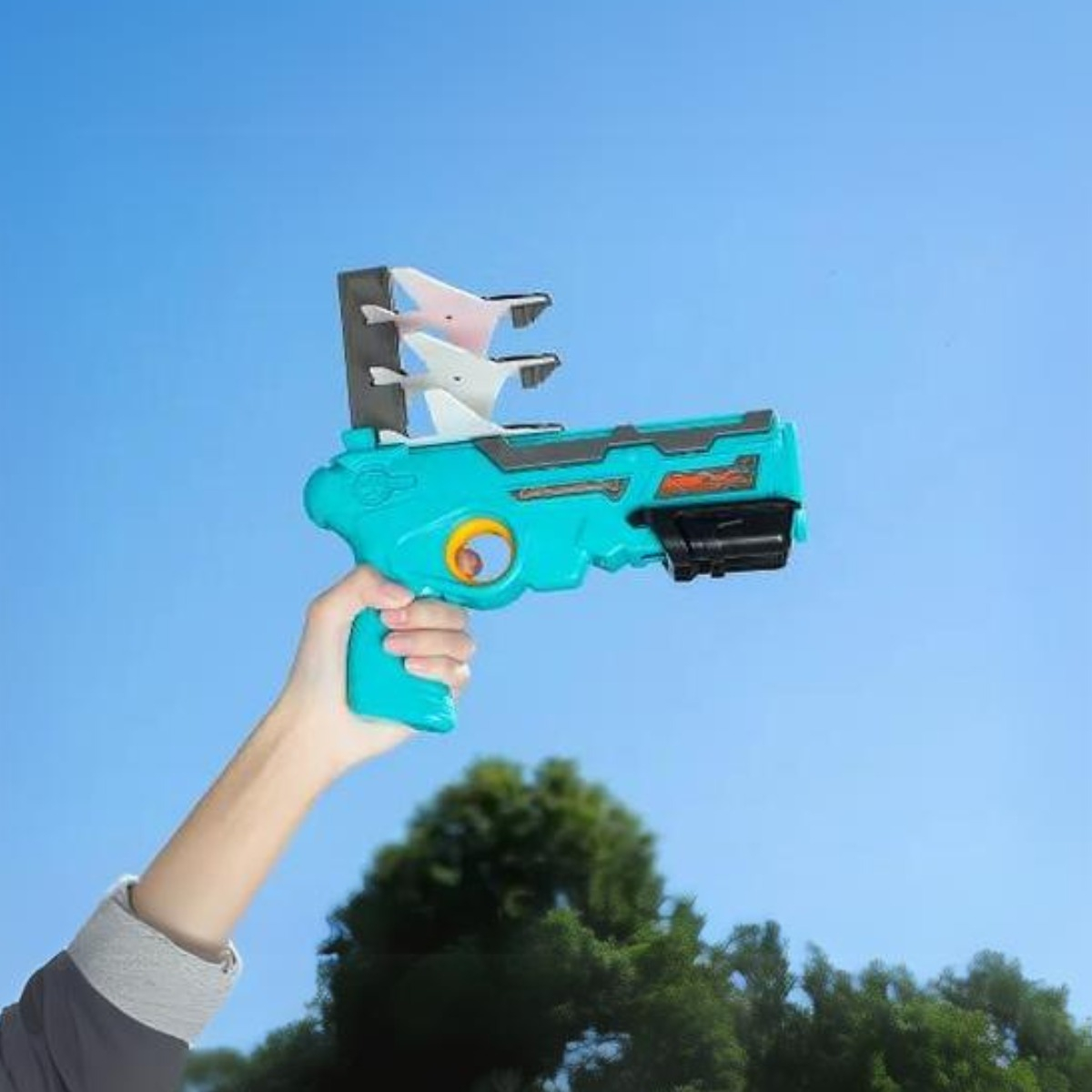 Pistola Lanzadora Eyectora De Aviones Voladores Catapulta - Imagen 3