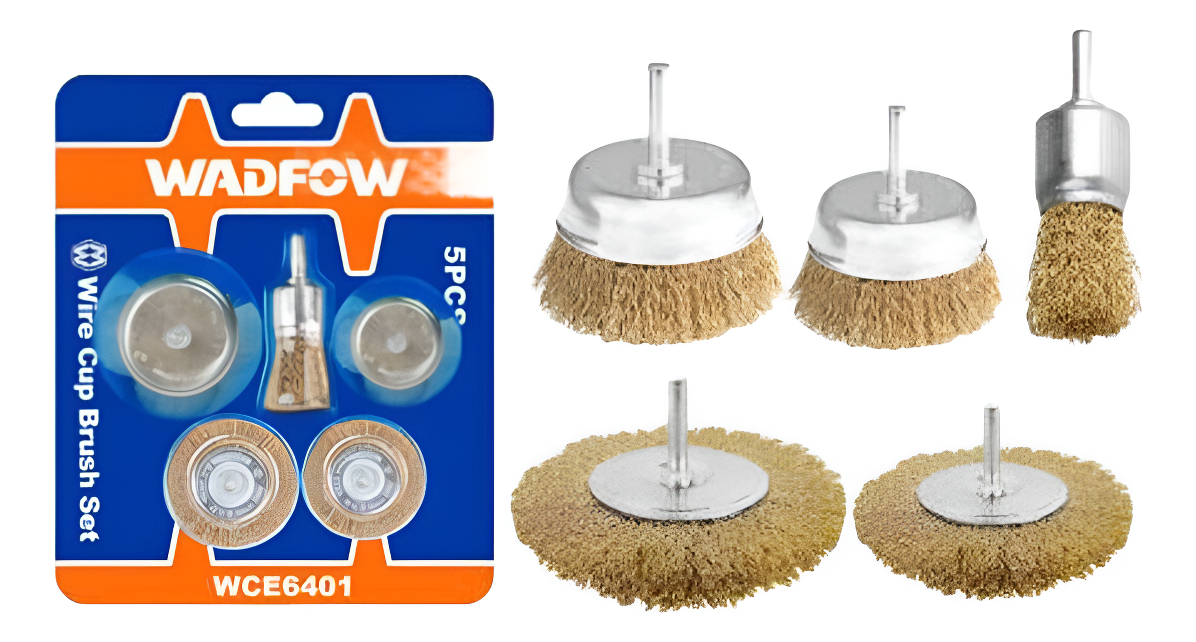 Set 5 Cepillos De Alambre Chato Copa Wadfow