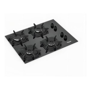 Anafe Tem A Gas 4h Encendido Automático Mesada De Vidrio