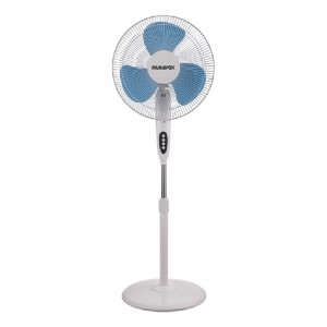 Ventilador De Pie Silencioso Panavox Fs40-11da 40cm 3 Velocidades Oscilante 40 Cm 50 Hz Blanco Azul Plástico