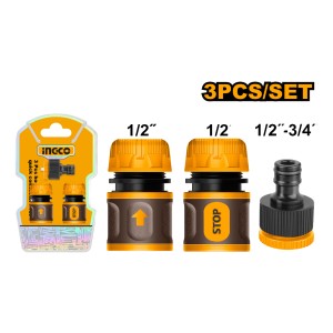 Juego De Acoples Manguera 1/2 Ingco Hhcs03122