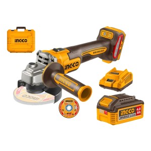 Amoladora Angular 115mm 4 1/2 20v + Accesorios Ingco