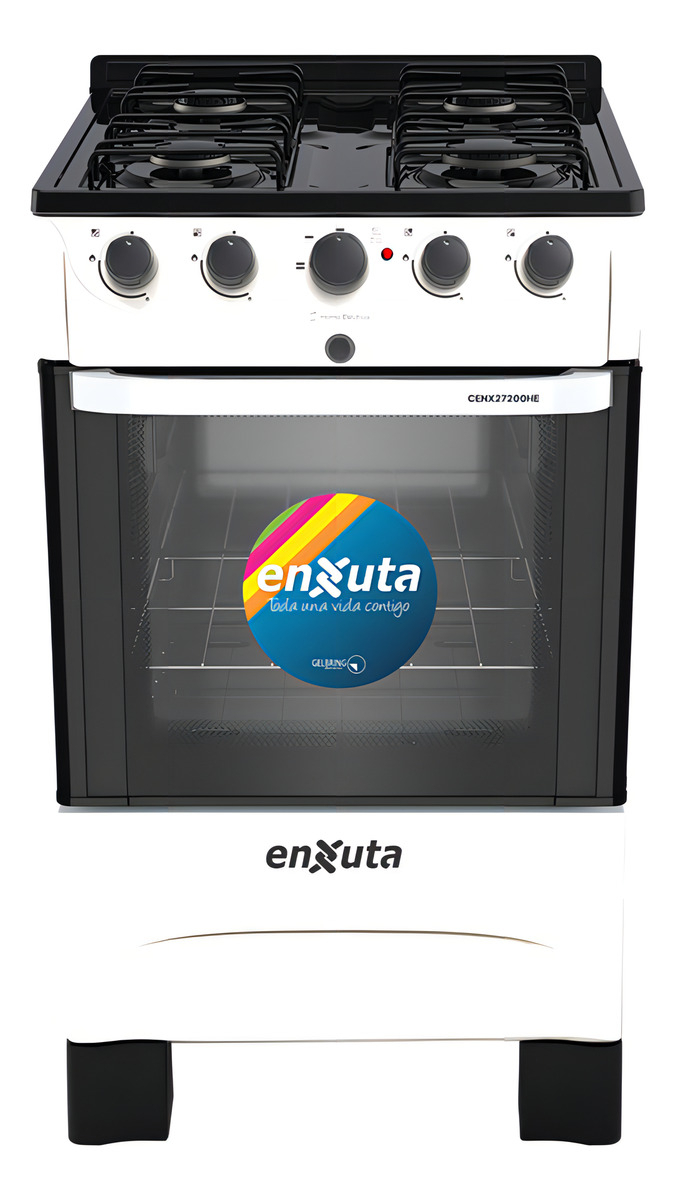 Cocina Combinada 4 Hornallas Blanca - Enxuta Blanco