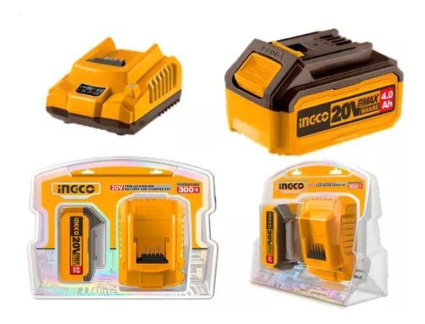 Set X1 Bateria 20v 4amp + 1 Cargador Ingco Fbcpk1214
