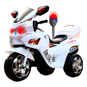 Moto A Batería Con Baliza Luces Música Mp3 Niño Niña