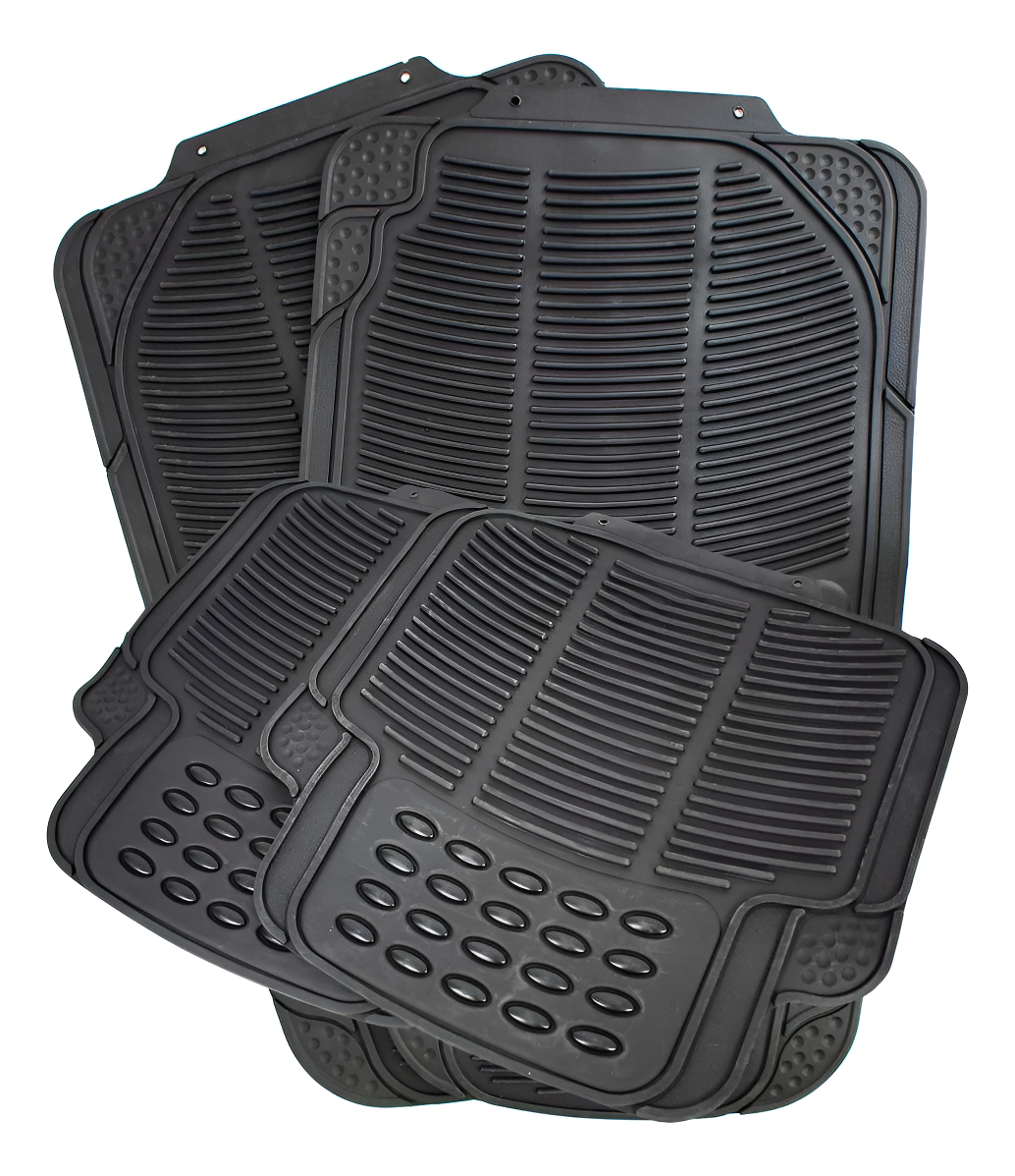 Alfombra De Auto 4pz De Goma Reforzada Lh-1072