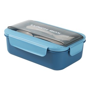 Lonchera De Plástico Y Acero Inoxidable Con Cubiertos