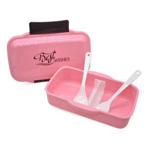 Set De Lonchera Con Cubiertos, Botella Y Bolsa 21x19cm