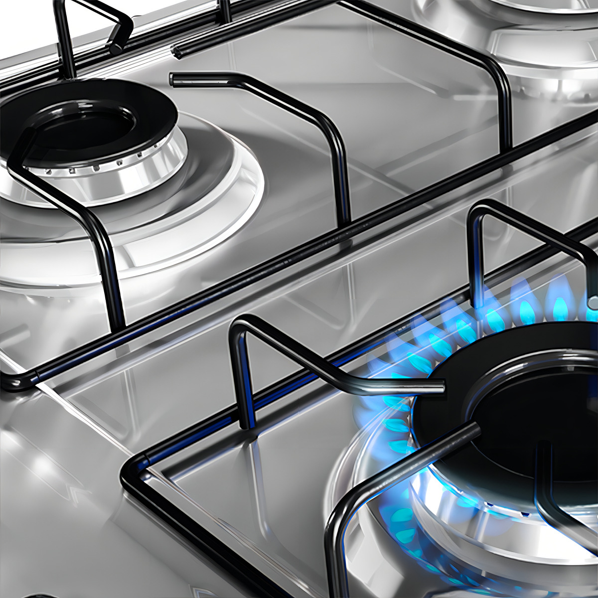 Cocina A Gas 4 Hornallas Enxuta Cenx27542t Grill Electrico Color Titanium Titanio - Imagen 4