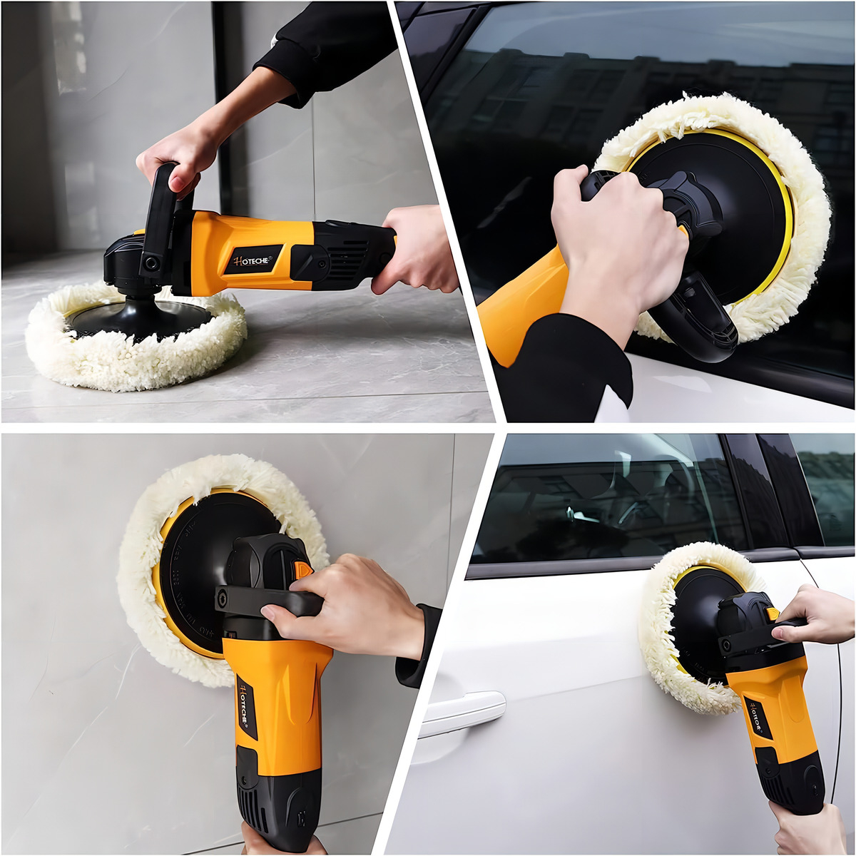 Pulidora Lustradora Lustrapulidora Autos Taller Profesional Color Amarillo - Imagen 3