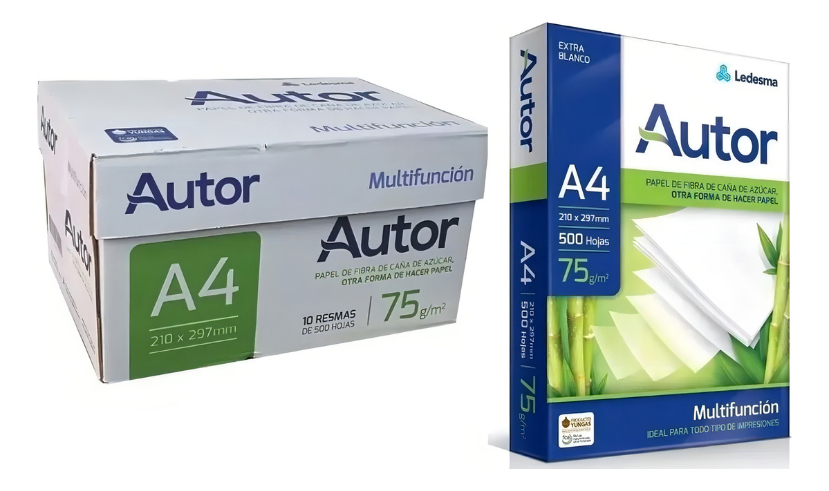 Autor A4 Multifunción De 500 Hojas De 75g Blanco De 5 Unidades Por Pack - Imagen 2