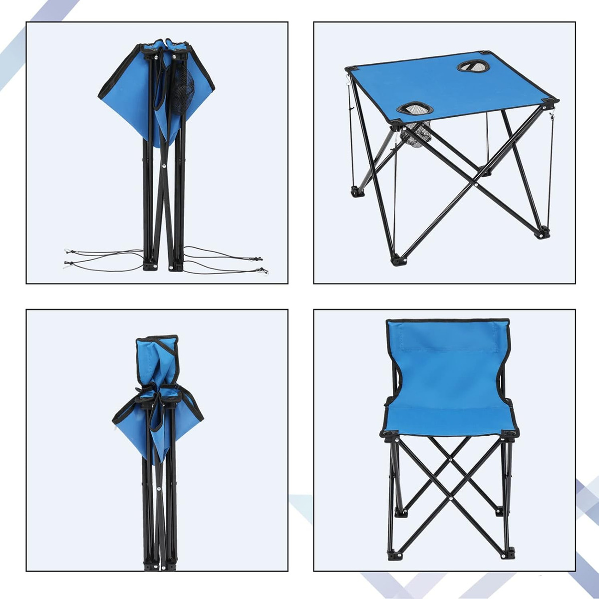 Set Mesa Y 2 Sillas Plegable Portátil Camping Impermeable - Imagen 3