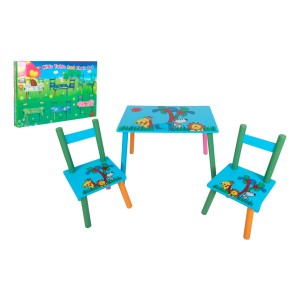Set De Mesa Con Sillas Infantil Con Diseño Animalitos