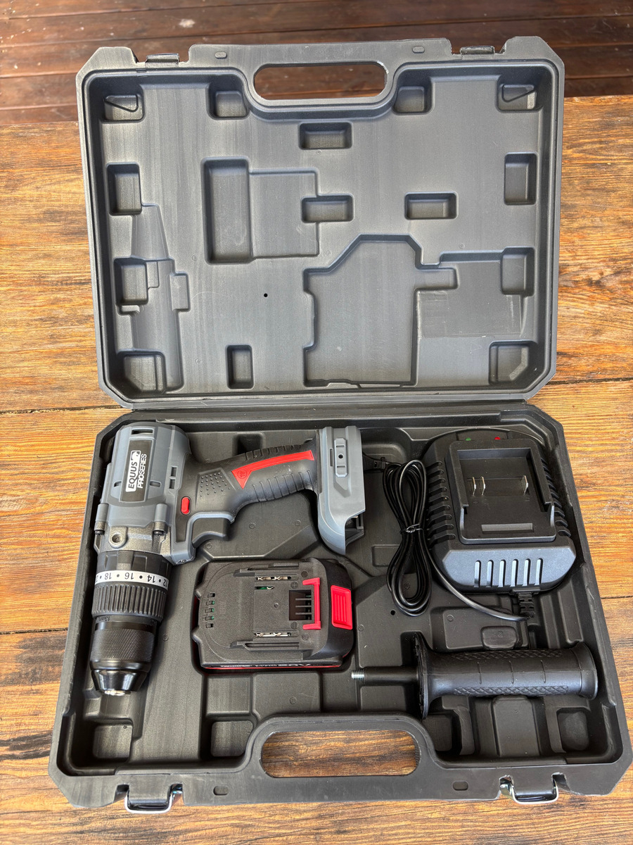 Taladro Equus Pro Series Motor S/ Carbones Con 1 Bateria Rojo - Imagen 5