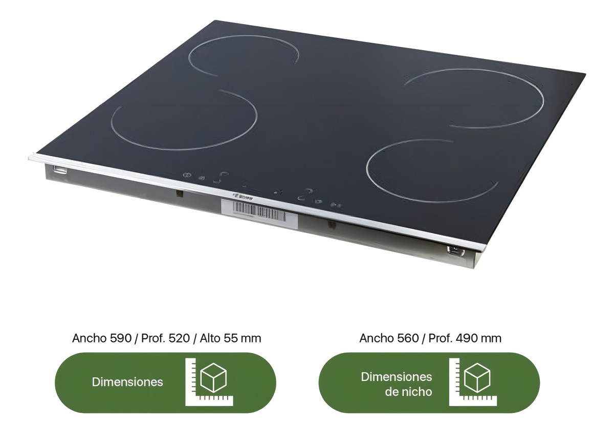 Anafe Eléctrico - Tem T1dan4hvt2308 Color Negro - 4 Hornallas - Imagen 5