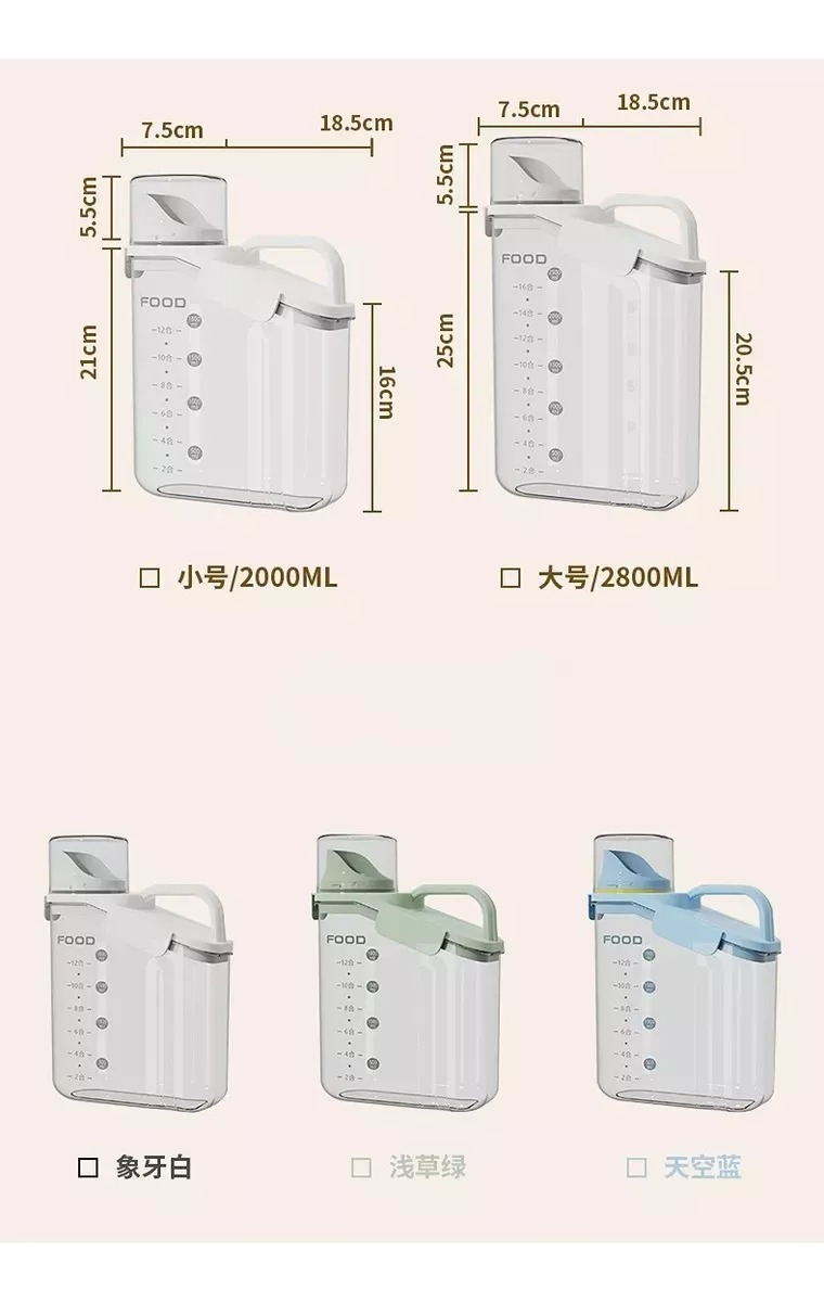 Contenedor De Almacenamiento De Alimentos Cereales Sellados - Imagen 10