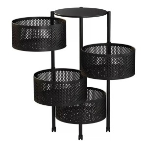 Organizador Multiuso 4 Canastos Giratorios Cocina Baño