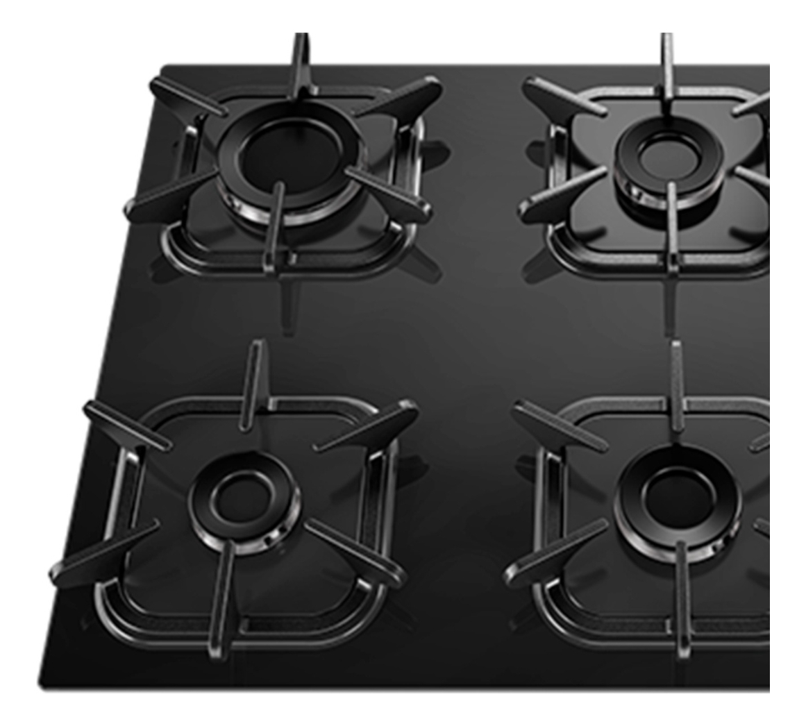 Anafe De Empotrar A Gas En Vidrio Negro Aenxv2742ng Enxuta - Imagen 3