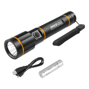 Linterna De Mano Tactica Led Recargable Ingco Linterna N/a